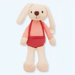 Peluche lapin rose douce enfant câlin jouet doudou