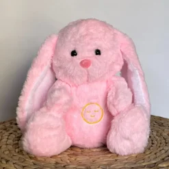 Peluche lapin rose veilleuse douce sommeil enfant