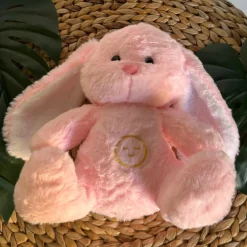 Peluche lapin rose veilleuse douce sommeil enfant