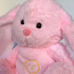 Peluche lapin rose veilleuse douce sommeil enfant