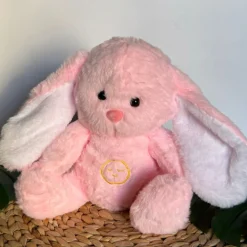 Peluche lapin rose veilleuse douce sommeil enfant