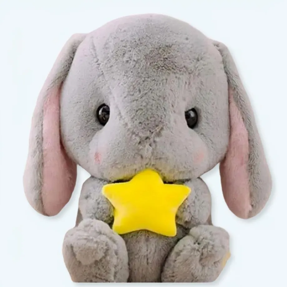 Peluche lapin étoile doux coton enfant câlin nuit