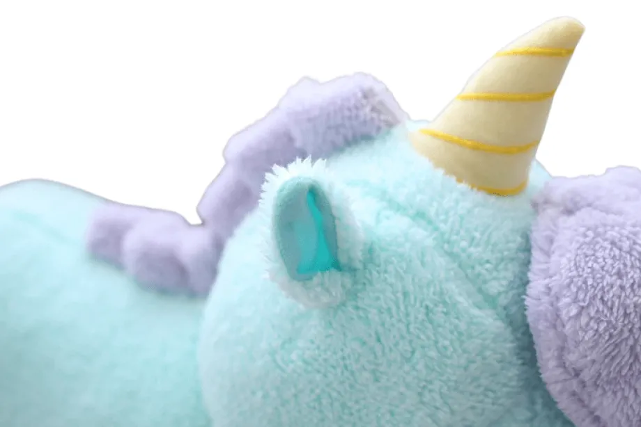 Peluche licorne bonbon bleu et rose