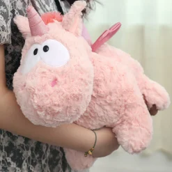 Peluche licorne coloré à poils épais