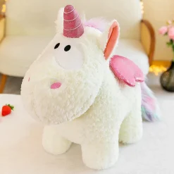 Peluche licorne coloré magique avec ailes pailletées