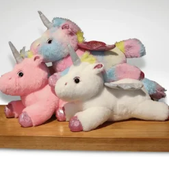 Peluche licorne multicolore éclairé