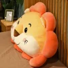Peluche lion coussin orange
