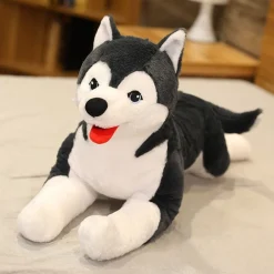 Peluche loup élégant qui tire la langue