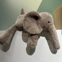 Peluche éléphant gris tout doux