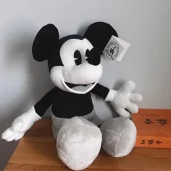 Peluche Mickey Mouse en noir et blanc