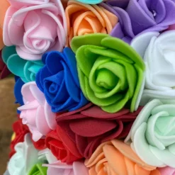 Peluche ourson en rose bicolore Saint-Valentin