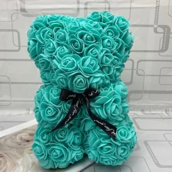 Peluche ourson en rose bicolore Saint-Valentin