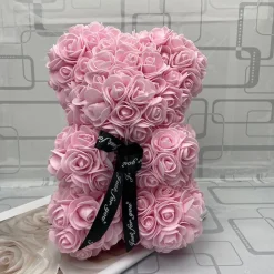 Peluche ourson en rose bicolore Saint-Valentin