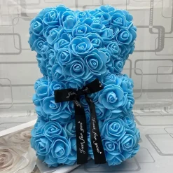 Peluche ourson en rose bicolore Saint-Valentin