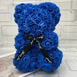 Peluche ourson en rose bicolore Saint-Valentin