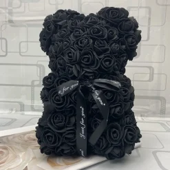 Peluche ourson en rose bicolore Saint-Valentin