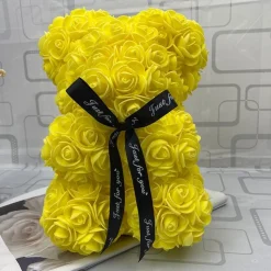 Peluche ourson en rose bicolore Saint-Valentin