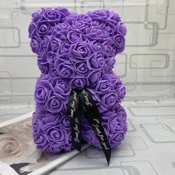 Peluche ourson en rose Saint-Valentin