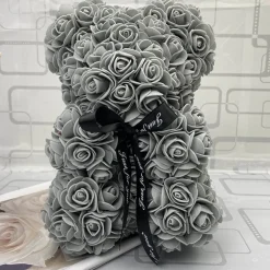 Peluche ourson en rose Saint-Valentin