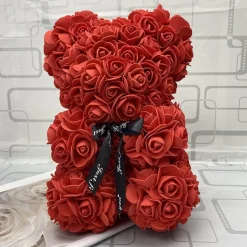 Peluche ourson en rose Saint-Valentin