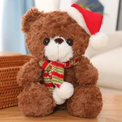 Peluche ourson noël avec un bonnet rouge