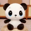 Peluche panda aux grands yeux bleus