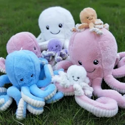 Peluche pieuvre contente et colorée