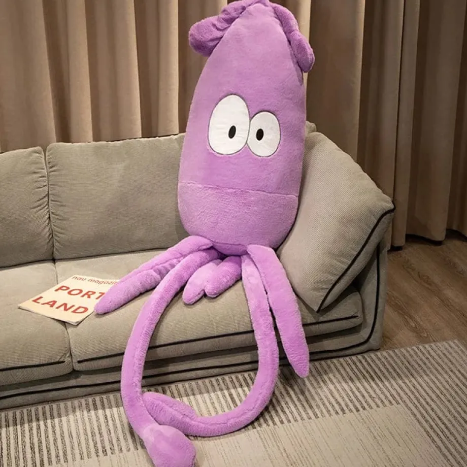 Peluche pieuvre géante aux gros yeux