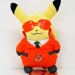 Peluche Pikachu adorable costume rouge enfant câlin