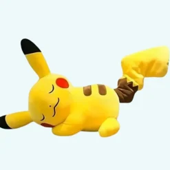Peluche Pikachu endormi doux jaune câlin univers Pokémon