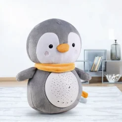 Peluche pingouin câlin apaisant bruit blanc hiver doux