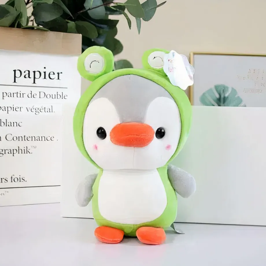 Peluche pingouin grenouille amusant doux cadeau enfant