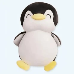 Peluche pingouin noir doux collection hiver sourire chaleureux