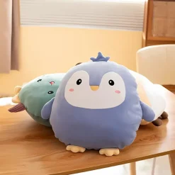Peluche pingouin ronde douce enfant hiver câlin