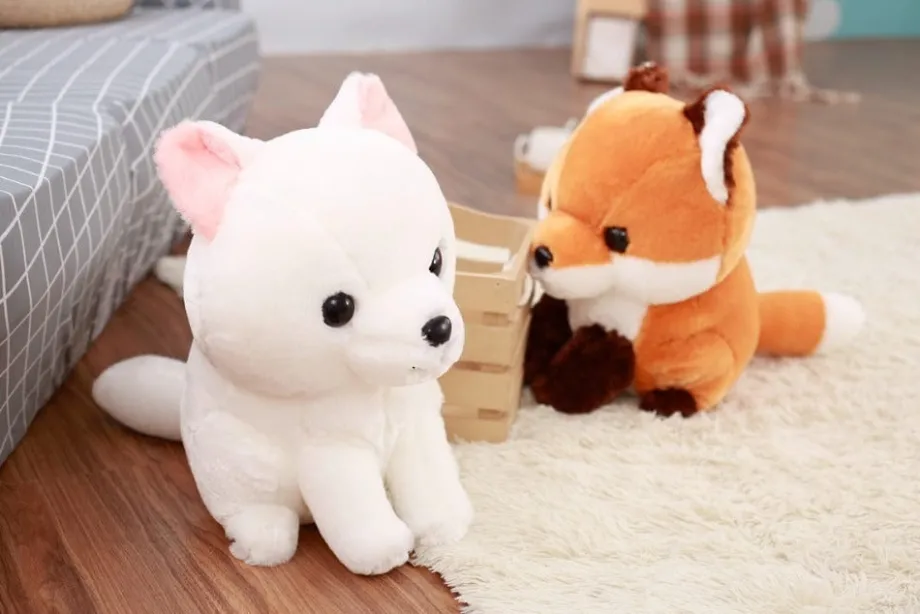 Peluche renard mignon à la grosse tête