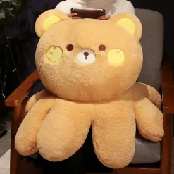 Peluche réversible ourson brun