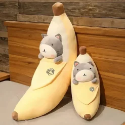 Peluche Shiba Inu banane douce mignonne décor chambre