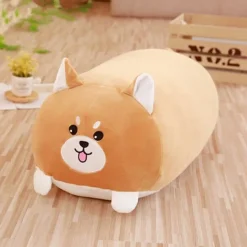 Peluche shiba squishmallow qui tire la langue