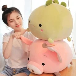 Peluche squishmallow dinosaure vert