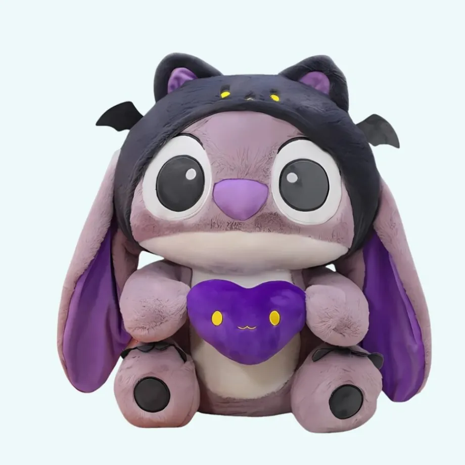 Peluche Stitch chauve-souris violette douce Halloween