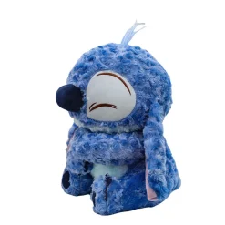 Peluche Stitch moelleuse bleu sourire endormi douce