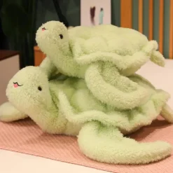 Peluche tortue verte et poilu