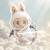 Peluche type Labubu ange blanc Zimomo