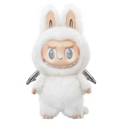 Peluche type Labubu ange blanc Zimomo