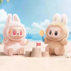 Peluche type Labubu assise boîte mystère