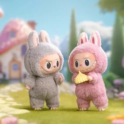 Peluche type Labubu debout boîte mystère