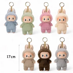 Peluche type Labubu debout boîte mystère