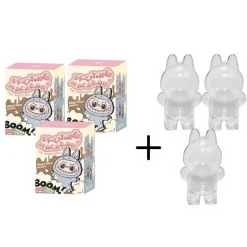 Peluche type Labubu debout boîte mystère