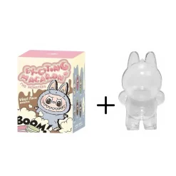 Peluche type Labubu debout boîte mystère