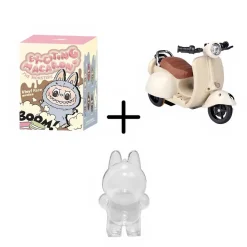 Peluche type Labubu debout boîte mystère